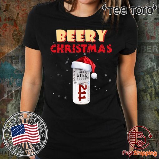 Beery Christmas Steel Reserve Beer Funny Christmas T-Shirt