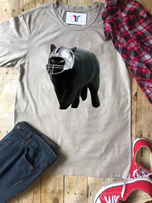 Funny Black Cat Dallas Cowboys T-Shirt