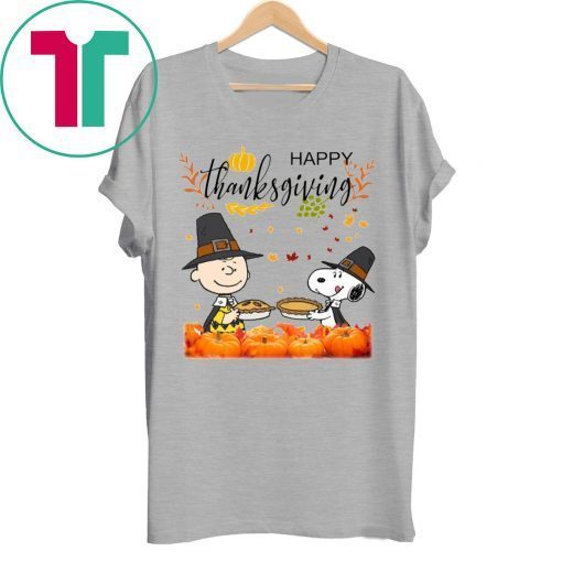 Charlie Brown And Snoopy Peanuts Happy Thanksgiving Shirt