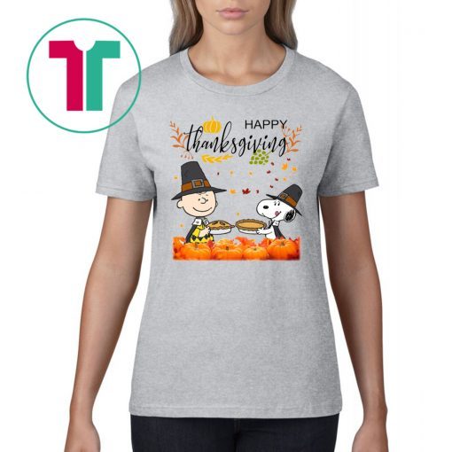 Charlie Brown And Snoopy Peanuts Happy Thanksgiving Shirt