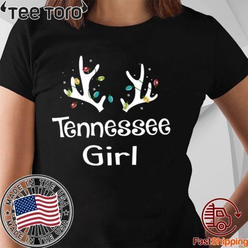 Christmas Reindeer Tennessee Girl Lovely Xmas T-Shirt