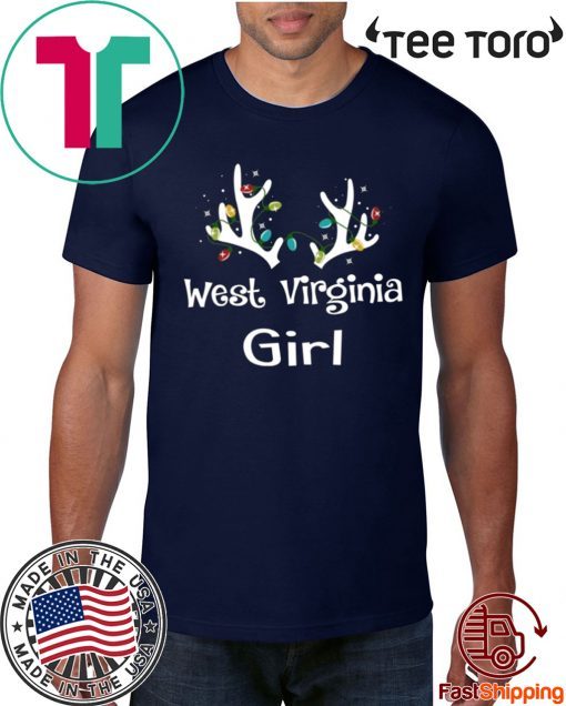 Christmas Reindeer West Virginia Girl Lovely 2020 Shirt