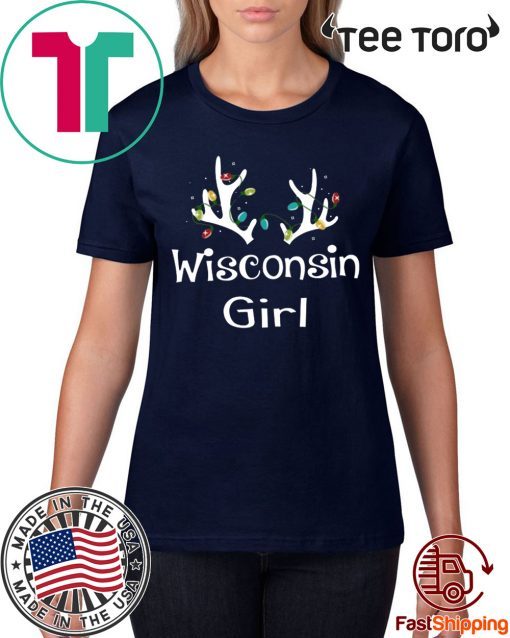 Christmas Reindeer Wisconsin Girl Shirt - Offcial Tee