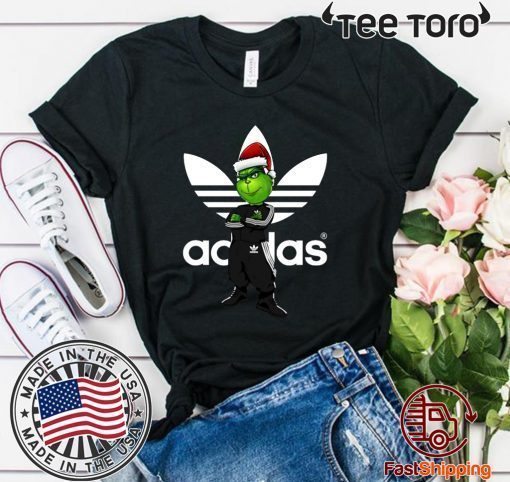 Original Christmas Santa Grinch Adidas T-Shirt - Image 3