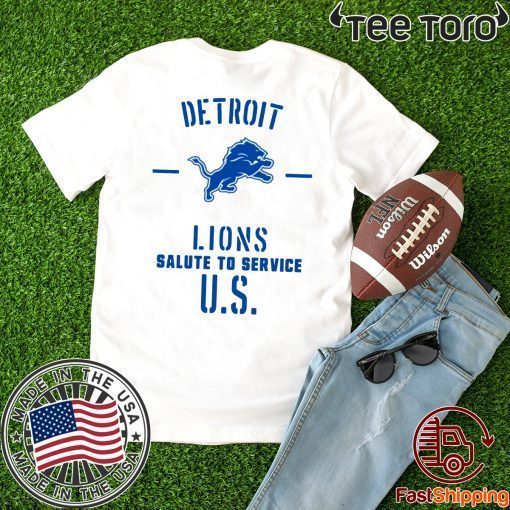 Offcial Detroit lions Salute To Service U.S T-Shirt