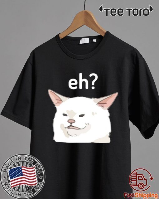 Eh? Confused Smudge Cat From Dank Meme Angry Woman Yelling At Cat Dinner Table Funny Meme Ugly Christmas 2020 T-Shirt