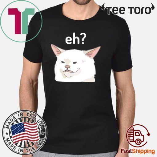 Eh? Confused Smudge Cat From Dank Meme Angry Woman Yelling At Cat Dinner Table Funny Meme Ugly Christmas 2020 T-Shirt