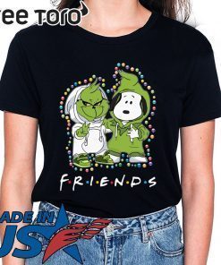 Funny Baby Grinch And Snoopy Friends Christmas Light Shirt