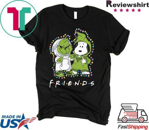 Funny Baby Grinch And Snoopy Friends Christmas Light Shirt