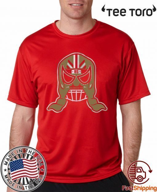 Lucha Mask George Kittle Apparel, Officially Licensed T-Shirt