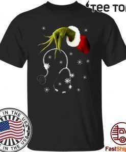 Grinch hand holding stethoscope Christmas Offcial T-Shirt