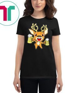 Happy Holidays Reindeer With Beer Christmas Party Shirt