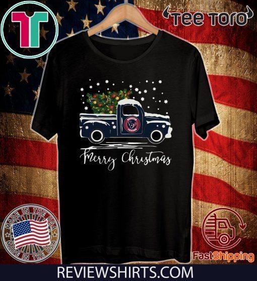 Houston Texans pickup truck Merry Christmas t-shirts