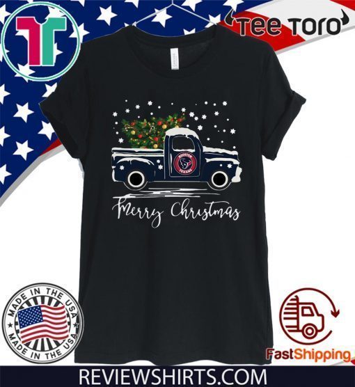 Houston Texans pickup truck Merry Christmas t-shirts