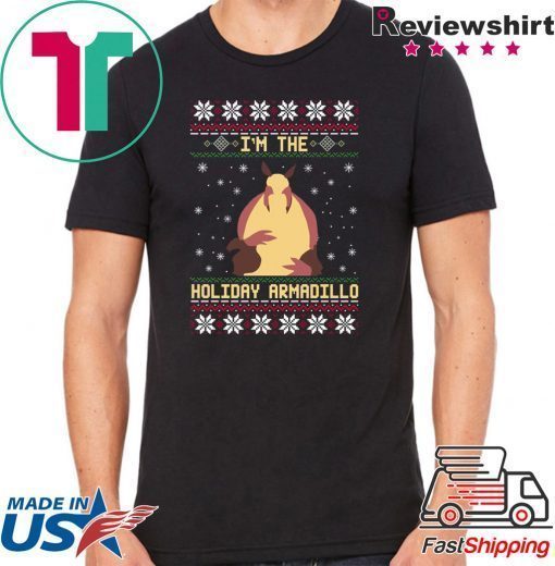 In the holiday Armadillo Christmas T-Shirt