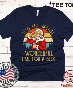 It's The Most Wonderful Time For A Beer Blue Moon Beer Vintage Xmas T-Shirt