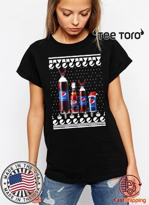 Pepsi Reindeer bottles and Can Funny Ugly Christmas Gift T-Shirt