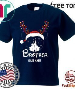 Personalized Mug Mickey Brother Disney Castle Christmas 2020 T-Shirt