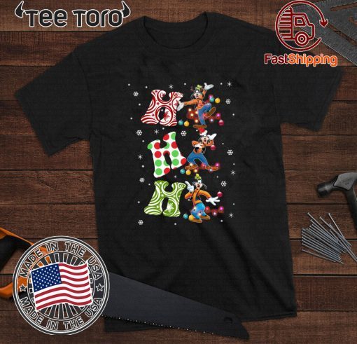 Santa Goofy Ho Ho Ho Christmas Tee Shirt