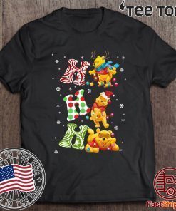 Santa Pooh Ho Ho Ho Christmas Funny T Shirt