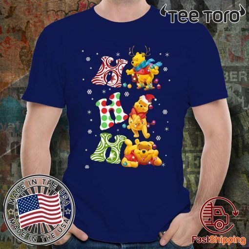 Santa Pooh Ho Ho Ho Christmas Funny T Shirt