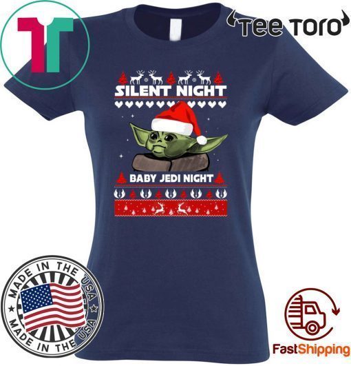 Silent Night Baby YoDa Jedi Night Christmas T Shirt