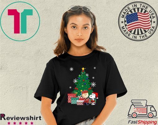 Snoopy and Charlie Brown Christmas Tree Tee Shirt