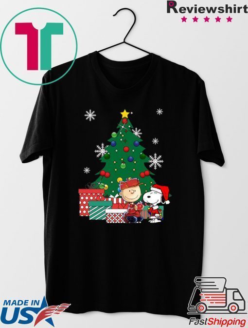 Snoopy and Charlie Brown Christmas Tree Tee Shirt