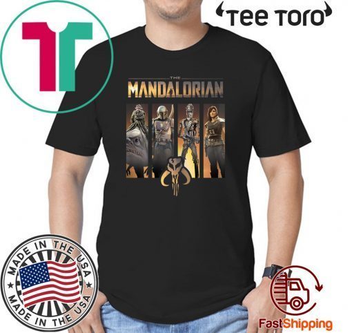 Star Wars The Mandalorian Group Line Up T Shirt