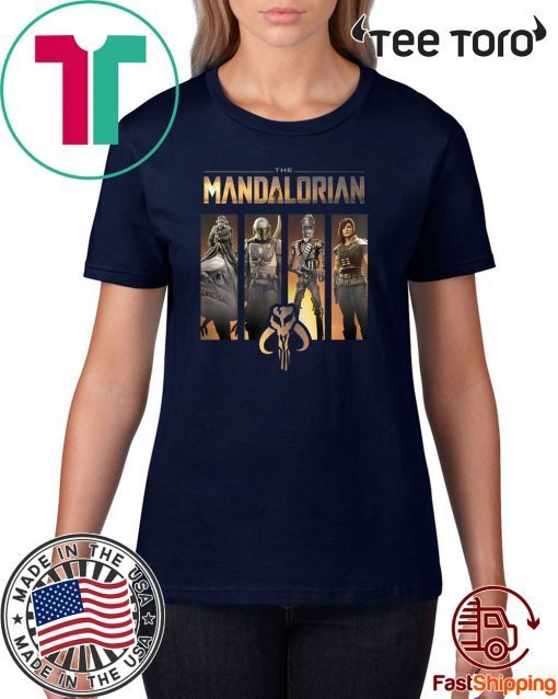 Star Wars The Mandalorian Group Line Up T Shirt