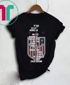 USA Women's Soccer Team Members Names Shirts World Cup Champions