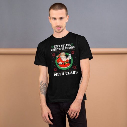 White Claw Ain’t no laws when you’re drinking with Claus Christmas Offcial T-Shirt