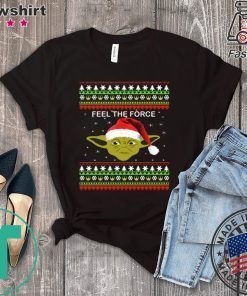 Yoda Feel the Force Christmas T-Shirt