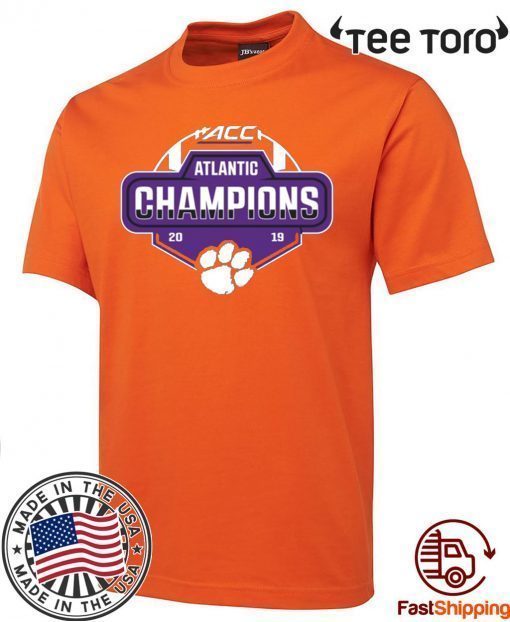 Clemson Tigers 2019 ACC Atlantic Football Division Champions T-Shirt - Classic Tee