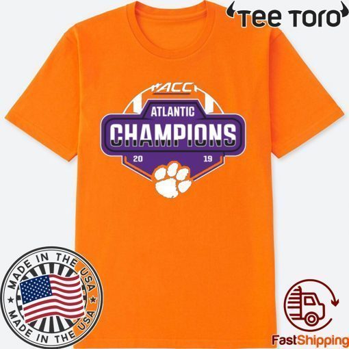 Clemson Tigers 2019 ACC Atlantic Football Division Champions T-Shirt - Classic Tee