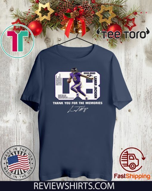 08 Lamar Jackson Thank You For The Memories Offcial T-Shirt