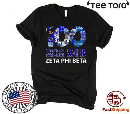 100 Years Of 1920 2020 Zeta Phi Beta Offcial T-Shirt