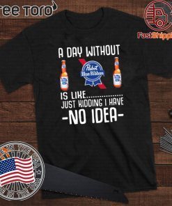 A Day Without Pabst Blue Ribbon Just Kidding I Have No Idea T-Shirt