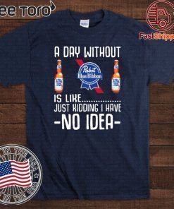 A Day Without Pabst Blue Ribbon Just Kidding I Have No Idea T-Shirt