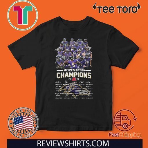 AFC North Devision Champions 2019 Signatures For T-Shirt