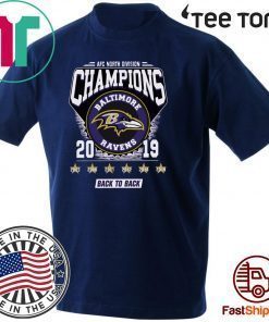 Afc North Division Champions Baltimore Ravens 2019 Back To Back Unisex T-Shirt