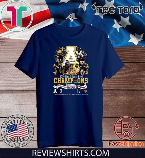 Appalachian State Mountaineers 2019 New Orleans Bowl Champions Unisex T-Shirt