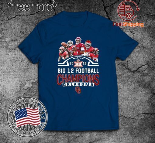 Oklahoma Sooners signatures Big 12 Football Champions 2019 Tee Shirt