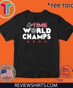 4 Time World Champs Soccer America Flag 2020 T-Shirt