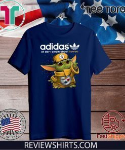 Adidas All Day I Dream About Steelers Baby Yoda Offcial T-Shirt