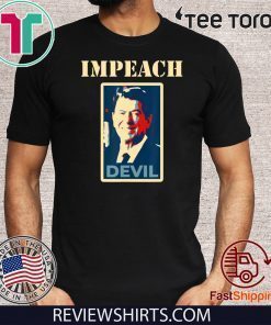 Anti-Reagan Retro Throwback Impeach Reagan Devil Tee Shirt