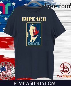 Anti-Reagan Retro Throwback Impeach Reagan Devil Tee Shirt