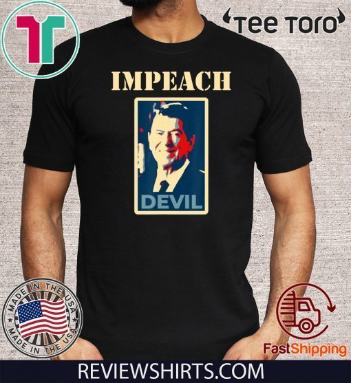 Anti-Reagan Retro Throwback Impeach Reagan Devil Tee Shirt