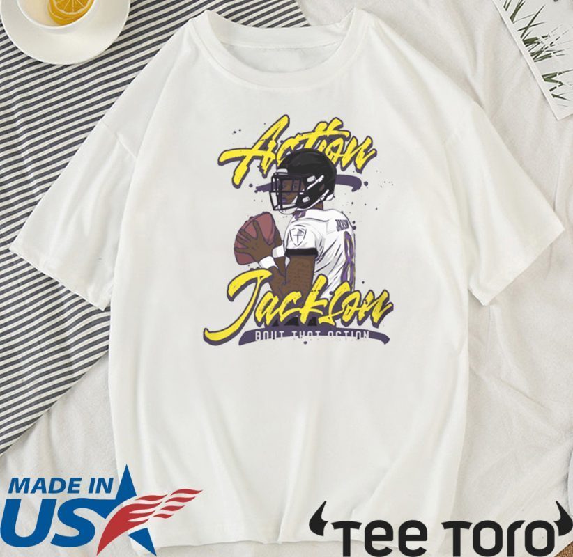 ACTION JACKSON SCRIPT LAMAR JACKSON T-SHIRT