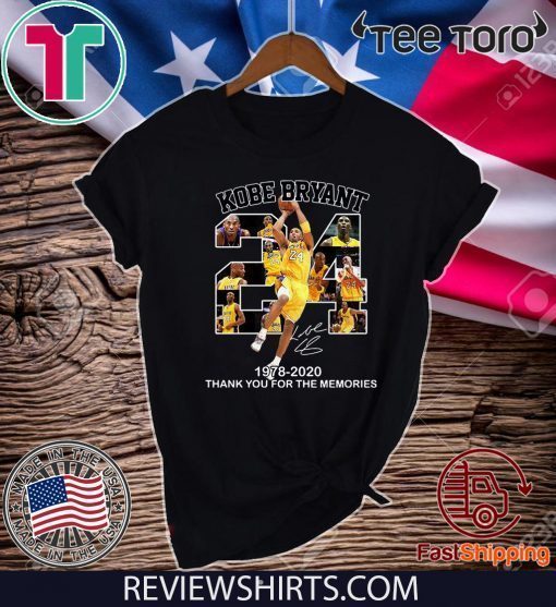 24 Kobe Bryant 1978 2020 Thank Official T-Shirt